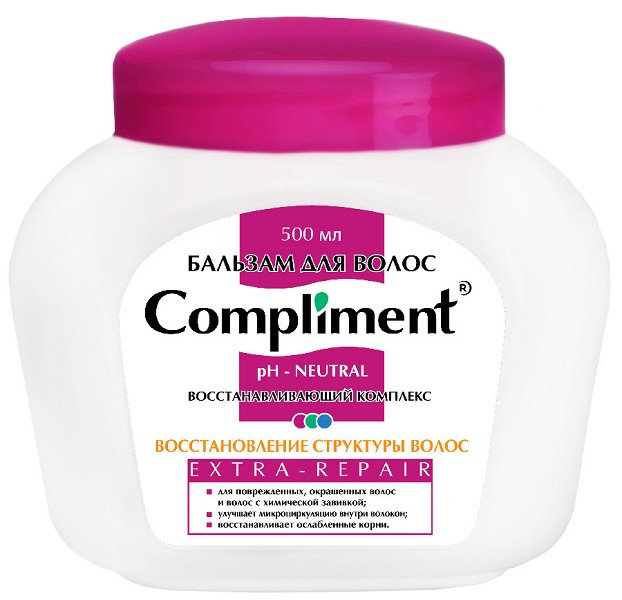 бальзам д/волос Compliment Extra-Repair 500мл Восстан.структуру волос/Тим/12