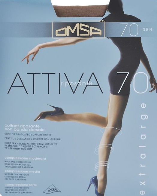 колготки жен. Omsa Attiva 20D 3 nero(черный)/Omsa/10