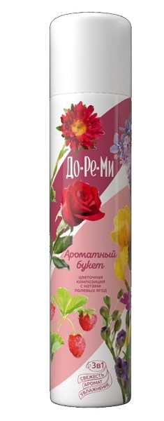 освежитель воздуха До-ре-ми 350мл Аква Плюс Ароматный букет/Сибиар/12