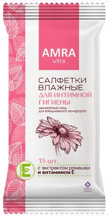 салфетки Амра влажн.д/интим.гигиены 15шт/БумГр/48