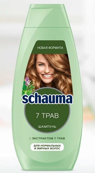 ш-нь Шаума 360мл 7 трав д/норм и жирных волос/Schw/10