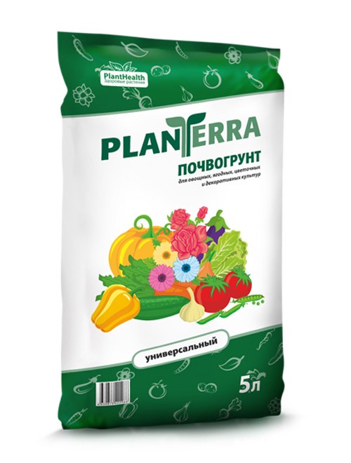 почвогрунт Plan Terra 5,0л Универсал.для садово-огородных растений и цветов/БиоМ/5
